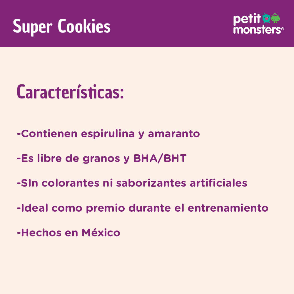 SUPER COOKIES RAZAS CHICAS 200GR - PETIT MONSTERS