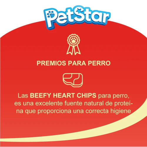 BEEFY HEART CHIPS 80 GRS - PETSTAR