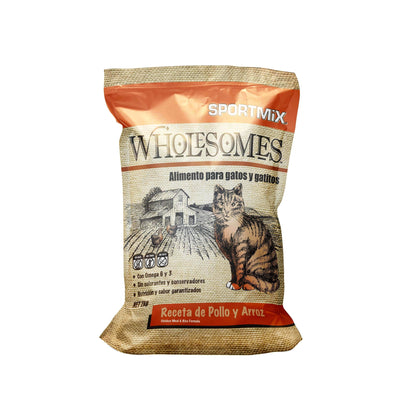Sportmix Wholesomes de pollo y arroz 2kg para gato