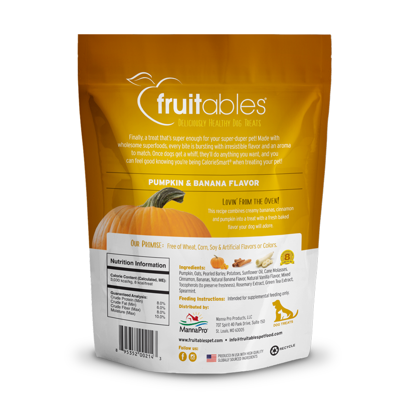 Premios naturales Fruitables Calabaza y Plátano