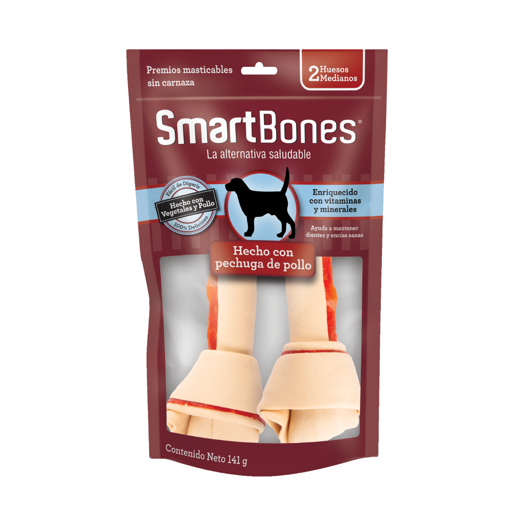 SmartBones Huesos Pollo Medianos (2 Piezas)