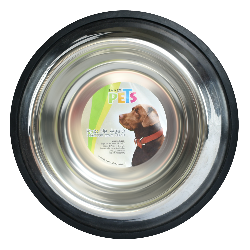 PLATO DE ACERO PARA PERROS
