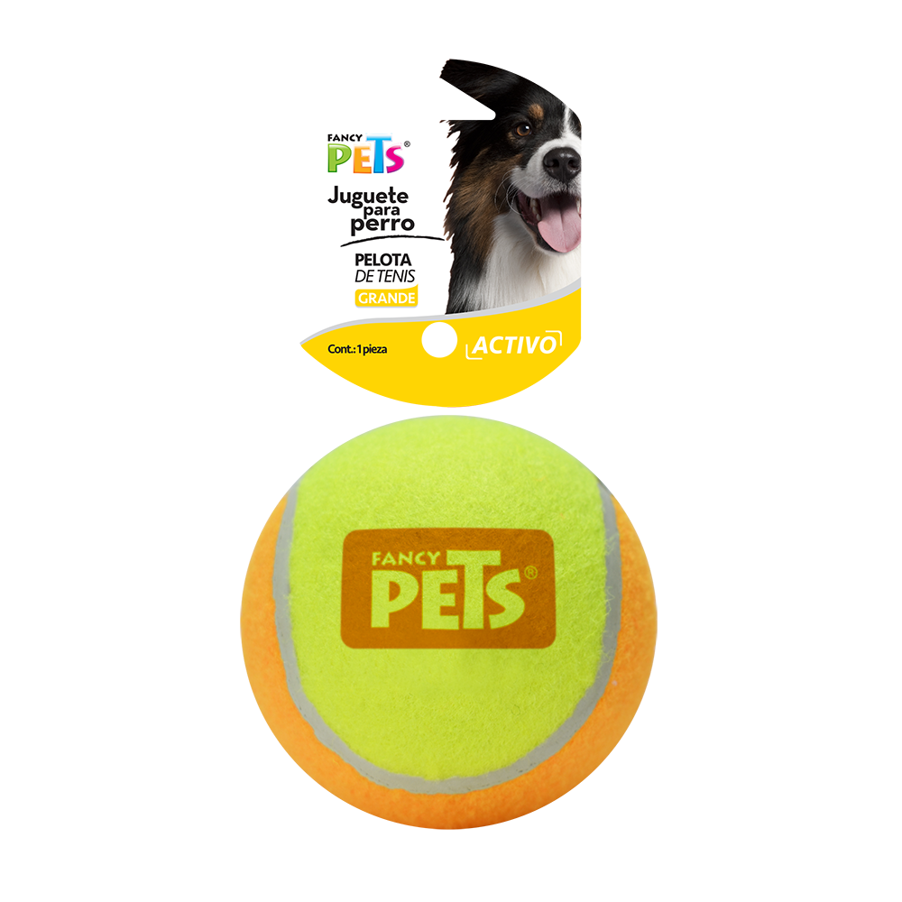 Fancy Pets Pelota de Tenis con Squeaker Bicolor GDE