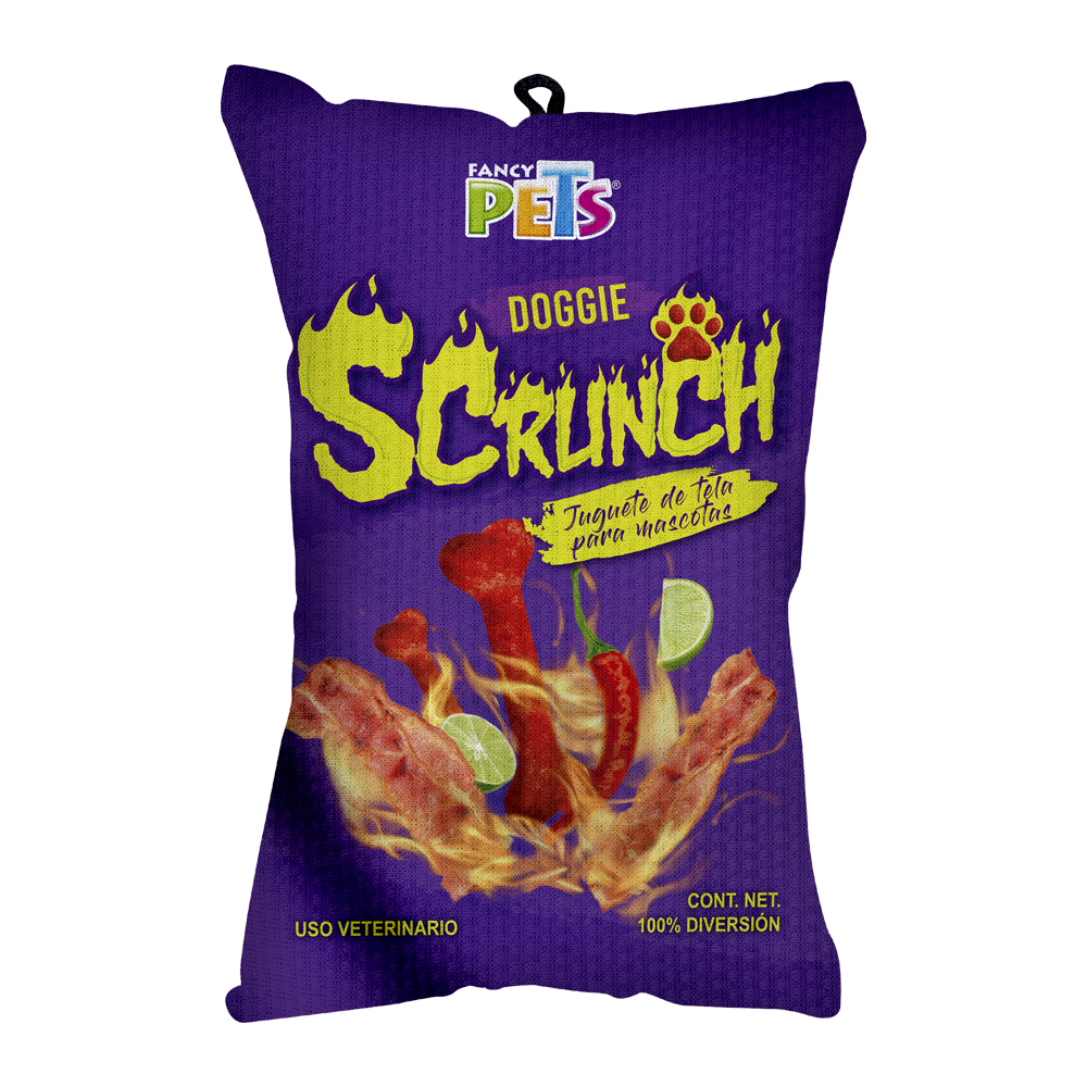 JUGUETE DE TELA DOGGIE SCRUNCH FANCY PETS