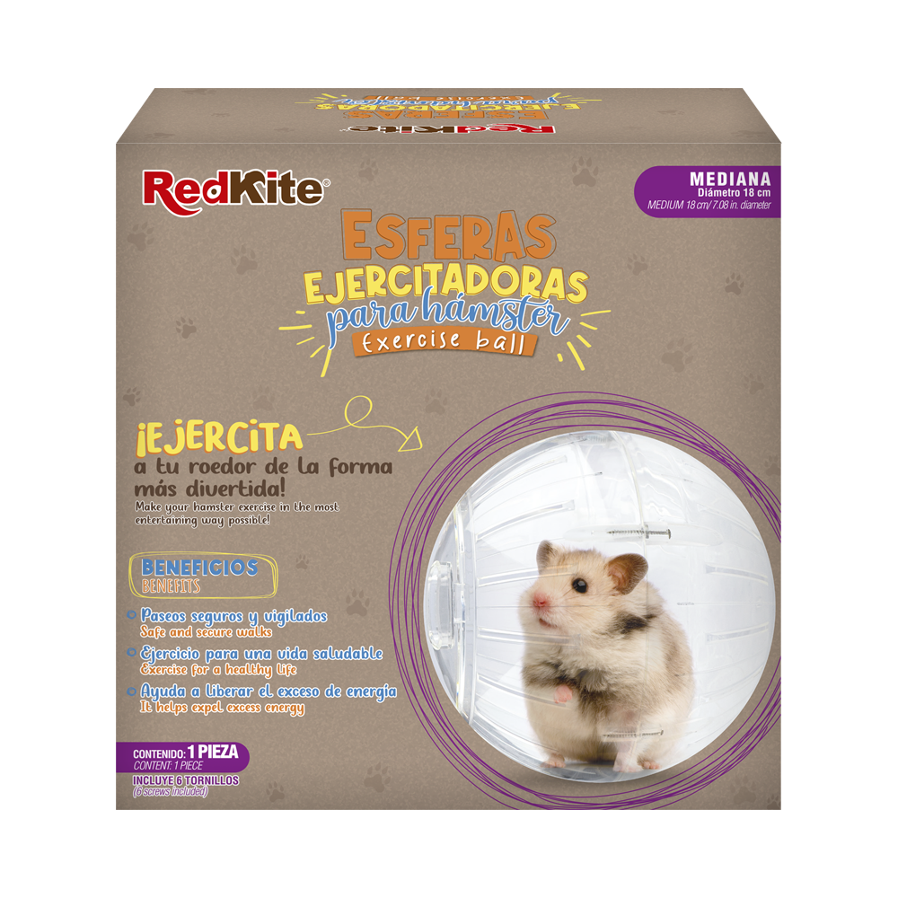 ESFERA EJERCITADORA TRANSPARENTE P/HAMSTER REDKITE