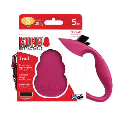 KONG Correa Retractil Trail Rosa