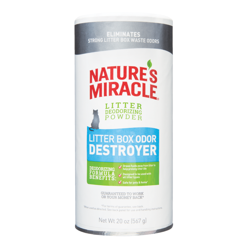 Nature's Miracle Talco destructor de olor para caja de arena 567gr