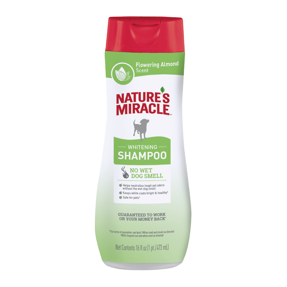 Nature's Miracle Shampoo Aroma Almendra para Perro Pelo Blanco, 473 ml