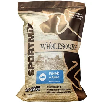 SPORTMIX WHOLESOMES Pescado Blanco y Arroz para Perro