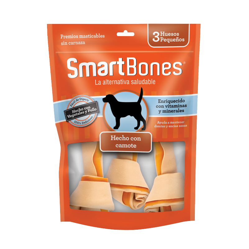 SmartBones Huesos Camote Chico (3 piezas)