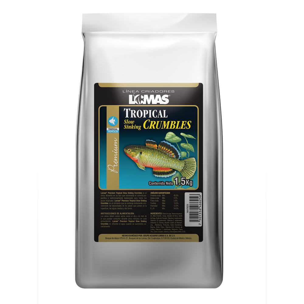 MINI PELLETS P/PECES TROPICALES 90 G - 1.5 KG LOMAS