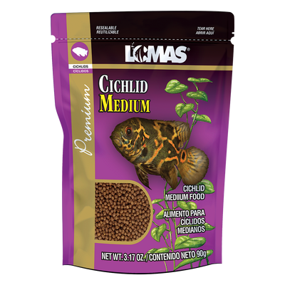 ALIMENTO P/CICLIDOS MEDIANOS 90 G - 1.5 KG LOMAS