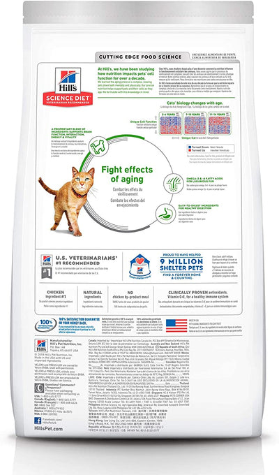 Hill's Science Diet, Alimento para Gato Adulto 7+ años Youthful Vitality