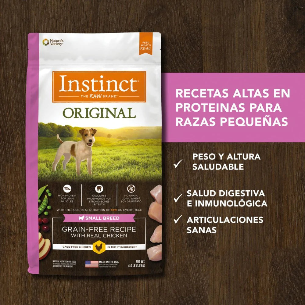 INSTINCT ORIGINAL POLLO (PERROS) SMALL BREED LIBRE DE GRANOS