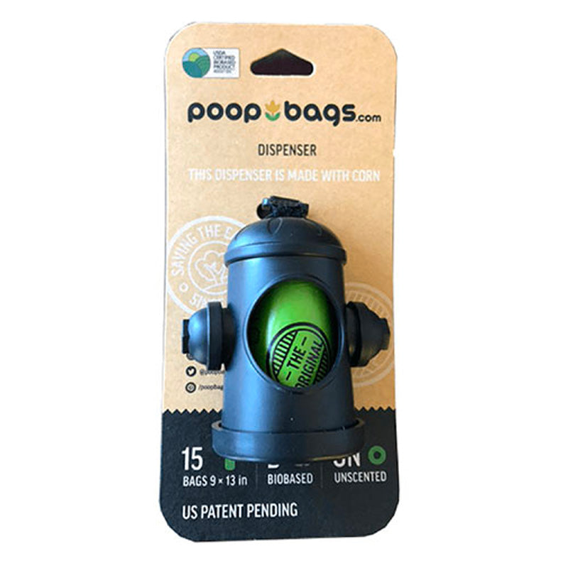 Poop Bags Dispensador de bolsas para desechos de perros. Incluye 15 bolsas.