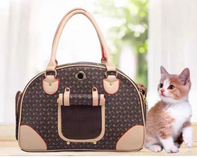 Transportadora tipo Louis Vouitton® para mascotas circular Paw Pets