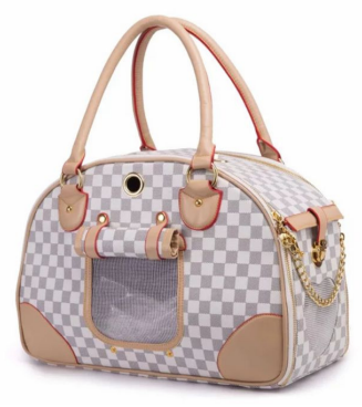 Transportadora tipo Louis Vouitton® para mascotas circular Paw Pets